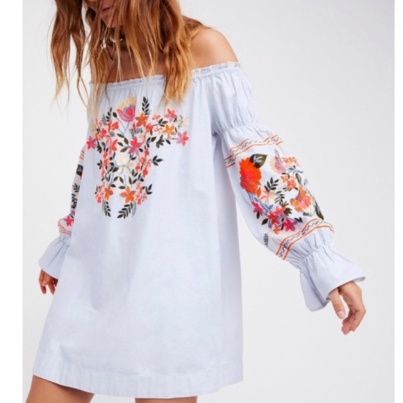 Free People Dresses & Skirts - Free people fleur du jour embroidered dress sz xs